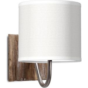 Home Sweet Home wandlamp Bling - wandlamp Drift inclusief lampenkap - lampenkap 16/16/15cm - geschikt voor E27 LED lamp - wit