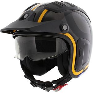 Shark X-Drak 2 Trial Helm Thrust-R glans zwart antraciet oranje XS - Motorhelm Scooterhelm