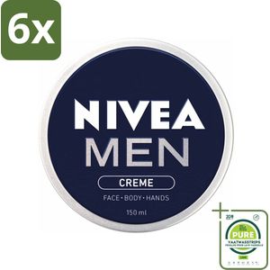 NIVEA MEN - Crème - Bodycrème - 150 ml - Voordeelverpakking - 6 stuks - Crème voor mannen - Gezicht verzorging