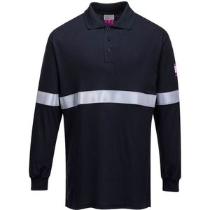 Poloshirt - Antistatisch - Langemouwen - Reflecterende Strepen - UPF 50+