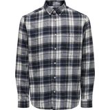 Only & Sons - Onsluka Reg Ls Check Shirt - Overhemd - Dark Navy