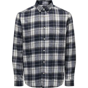 Only & Sons - Onsluka Reg Ls Check Shirt - Overhemd - Dark Navy