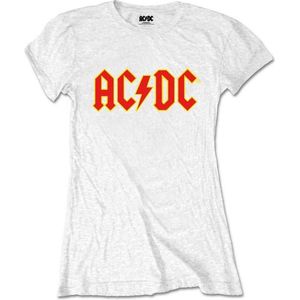 AC/DC - Logo Dames T-shirt - M - Wit