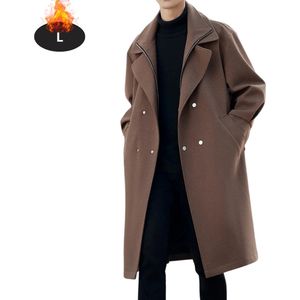 Livano Mantel Heren - Tussenmantel - Jas - Mantelpakje - Trenchcoat - Overjas - Overcoat - Winter - Koffie - S