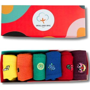 Holland Hug - 6 Paar - Heren Dames Sokken - Geborduurd Sokken - Happy Socks
