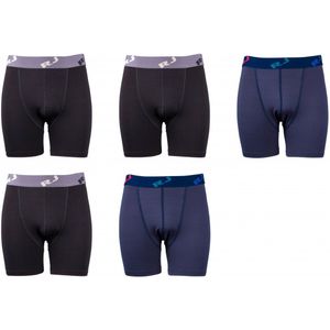 RJ Bodywear Boxer 5-pack: Black & Blue