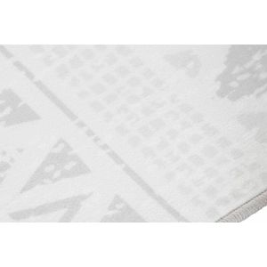 Tapijt DKD Home Decor Grijs Wit Ikat (120 x 180 x 0,4 cm)