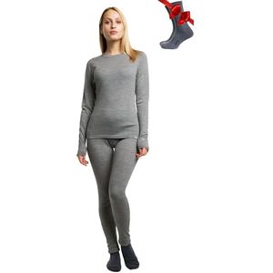 Dames Merinowollen T-shirt en Sokken - Lichtgewicht Basislaag voor Vrouwen