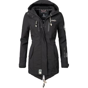 dames winterjas softshell outdoor regenjas zwart M