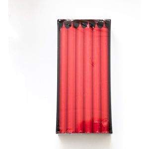 Branded By - Dinerkaarsen - Kaarsen - Brandweer/Post Rood - 28 cm - 18 stuks