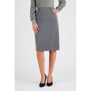 Damart - Klassieke kokerrok - Dames - Grijs - 40