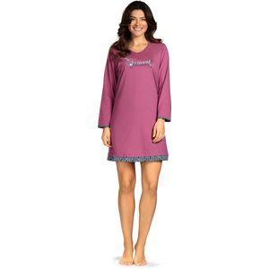 Comtessa - Dames nachthemd - Lange mouw - Roze - Maat 50