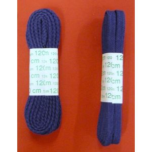1 paar veters kobalt blauw - plat - blauwe platte veters - voor sneakers of gymschoenen - 120 cm