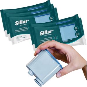Sillar, 5x Waterfilter voor koffiemachines, filterpatroon, compatibel met Philips Saeco, vervang CA6903/10 CA6903/22 CA6903 + 1x reinigingsborstel voor de koffiemachine, onderhoudsset koffiezetapparaat