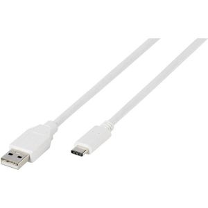 Vivanco USB-kabel USB 2.0 USB-A stekker, USB-C stekker 1.20 m Wit 38756