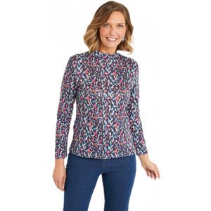 Warm grafisch T-shirt met hoge hals