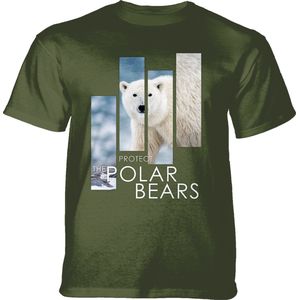 T-shirt Protect Polar Bear Split Portrait Green 3XL