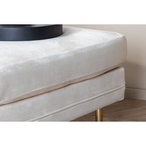 Tess hocker - velvet - beige