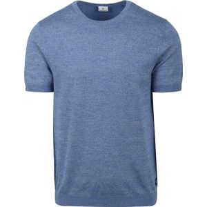 Blue Industry - Knitted T-Shirt Melange Blauw - Heren - Maat XXL - Modern-fit