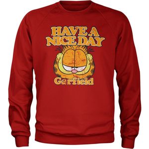 Garfield Have A Nice Day Sweatshirt Red-L