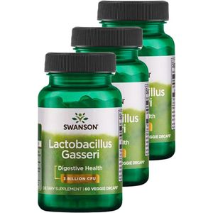 Swanson | Probiotica | Lactobacillus Gasseri | 3 stuks | 3 x 60 Vegetarische Capsules