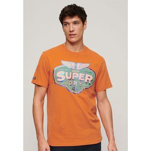 Superdry Gasoline Workwear T-shirt Met Korte Mouwen Oranje M Man