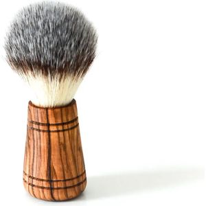 D.O.M. Luxe Scheerkwast SIR GEORGE – Vegan Kunsthaar met Olijfhouten Handvat voor de Perfecte Klassieke Scheerervaring