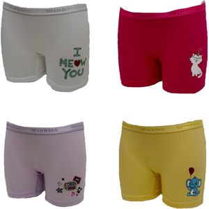 Embrator meisjes Boxershorts 4-stuks met opdruk maat 164