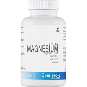 Svensson Supplementen - Magnesium Bisglycinaat 250 mg, 60 tabletten - Met taurine voor een betere opname - Vermoeidheid