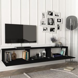 Tv-meubel Vihti zwevend 180x31x29,5 cm zwart