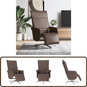 vidaXL - Massagestoel - Bruin - Verstelbaar met Voetensteun - Kunstleer