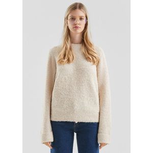 QS - Trui - Ecru - Lange Mouw - Opstaande Kraag - Normale Pasvorm