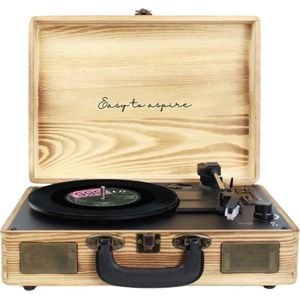 DailySuppliess Platenspeler Bluetooth - CD Speler met Speakers - Vintage - Bruin