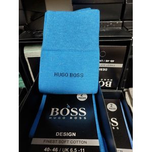 Hugo Boss 2 paar sokken maat 40/46 kobaltblauw