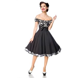 Belsira - Strapless Swing jurk - M - Zwart