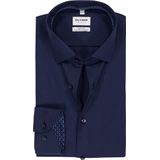 OLYMP - 24/7 Level 5 - Overhemd - Marine Blauw - Strijkvriendelijk
