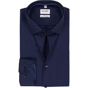 OLYMP - 24/7 Level 5 - Overhemd - Marine Blauw - Strijkvriendelijk