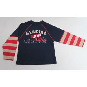 T -shirt met lange mouw - Jongens - Marine , rood , beige - 2 jaar 92