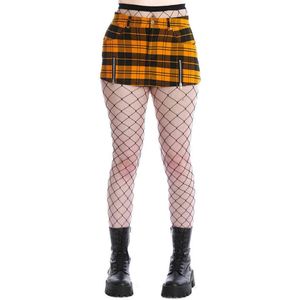 Banned - Rochelle Check Korte rok - XL - Zwart/Geel