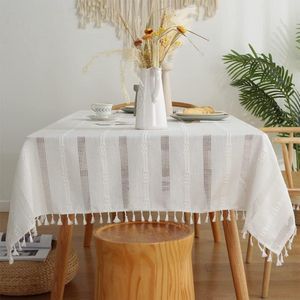 Goodivery ® - Tafelkleed - Wasbare keukentafelhoes voor eettafel - Elegant tafelkleed 140x300cm Wit