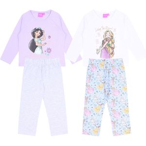 2 x Grijs-paarse Disney Prinsessen pyjama / 98cm