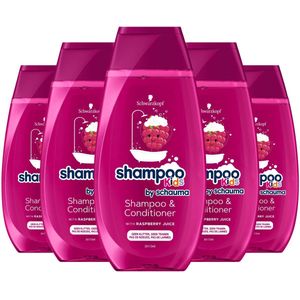 Schwarzkopf Kids Shampoo & Conditioner 5 x 250 ml - 2in1 Formule - Voor makkelijk doorkambaar en zacht haar