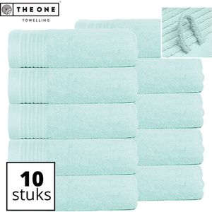 The One Towelling Classic Handdoeken - Voordeelverpakking - Hoge vochtopname - 100% Gekamd katoen - 50 x 100 cm - Mint - 10 Stuks