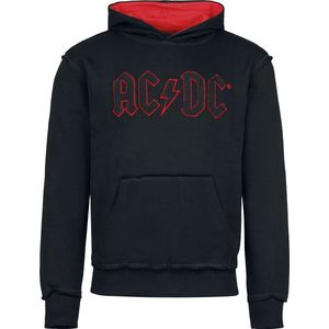 AC/DC Logo Heren Trui met capuchon - zwart/rood - S