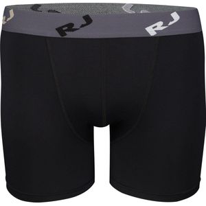 RJ Bodywear Pure Color boxershort (1-pack) - heren boxer lang - microfiber - zwart - Maat: M