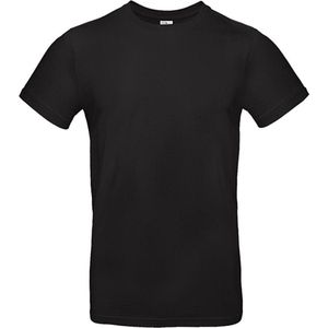 DUO PACK 2x B&C EXACT 190 UNISEX T-shirt| Onbedrukt | Zwart | Maat XXL | Blanco