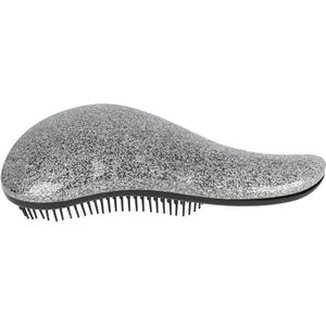 Haarsoires Haarkam borstel - Hair Tangle glitter anti-klit 19cm - Zilver - Haar Kam voor Dagelijks Gebruik & Styling