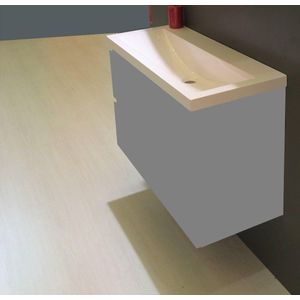 Saqu Studio wastafel 100x36cm zonder kraangat wit