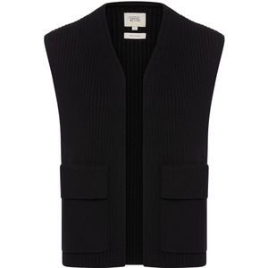 camel active Katoenen gebreid vest met zakken - Maat womenswear-XXS - Kaviaar