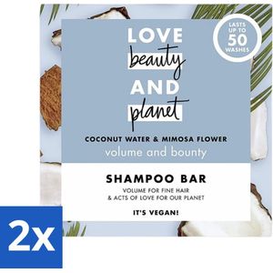 Love Beauty and Planet - Shampoo Bar - Hydratatie & Volume - 90 g - Voordeelverpakking - 2 stuks